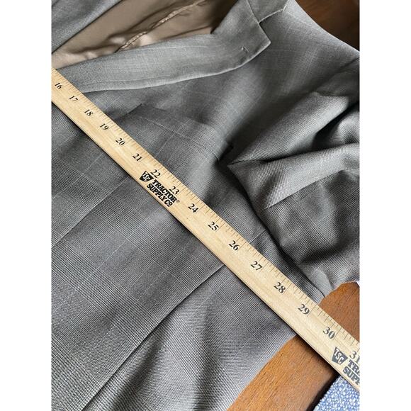 Jos A Bank Suit 58R Mens Plaid Brown 2 Button Traveler Business Blend Pant 52X29 - Picture 13 of 16